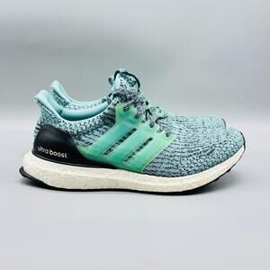 Adidas Shoes Women 8.5 Blue Green Ultra Boost Primeknit Athletic Running Sneaker